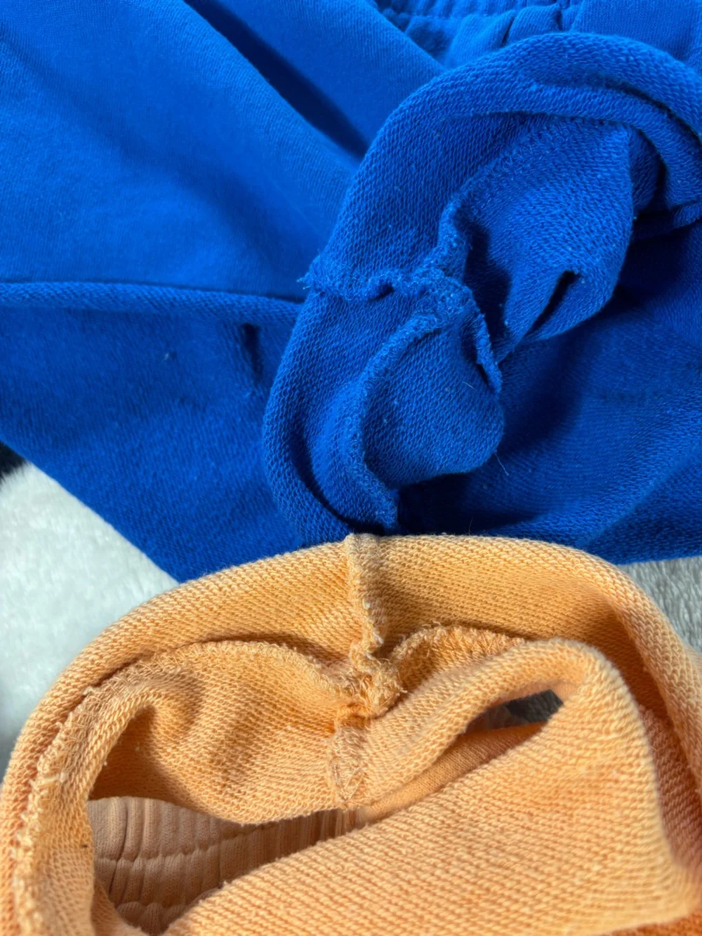 Bundle of 2 Garage Terry Low Rise Sweatshorts Orange Blue Shorts Medium Womens